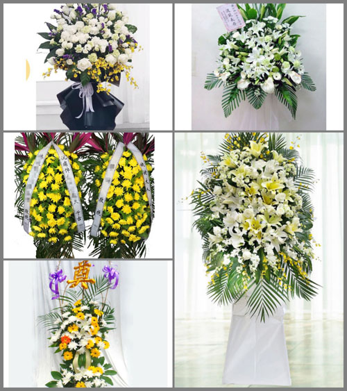 海南海口市龙华区金宇街道面前坡社区白事花篮预定