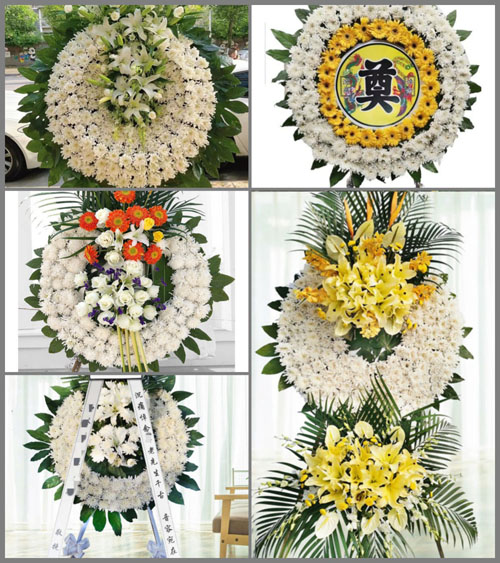 海南海口市龙华区金宇街道面前坡社区花圈速递